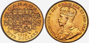 5 dollars 1912 Canada