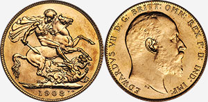 Gold Sovereign 1908-C Canada