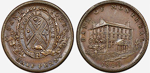 Bank of Montreal 1/2 penny 1838