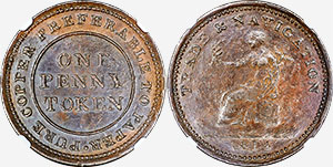 Trade & Navigation Half Penny 1814