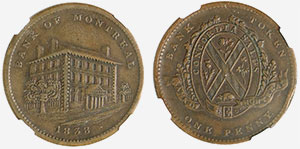 1 penny 1838 - Bank of Montreal