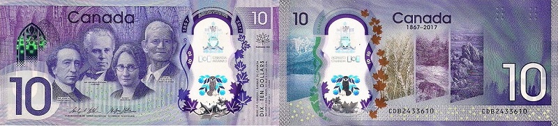 Canada 2017 10 Dollar Banknote 150th Anniversary of Confederation 1867 GEM UNC.
