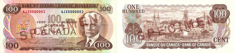 100 dollars - 1969 à 1975