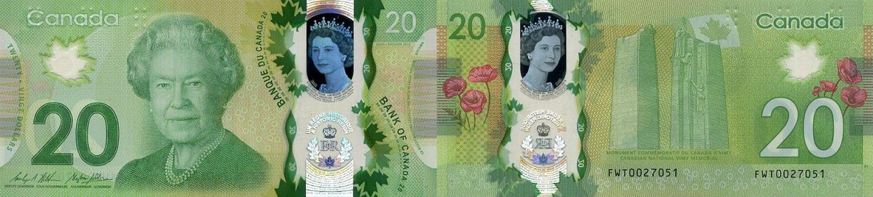 20 dollars 2015 - Canada Banknote