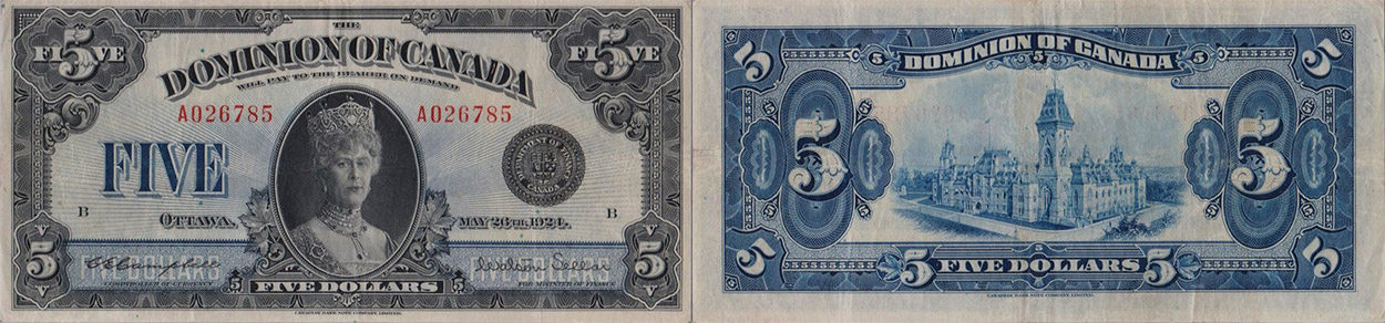 5 dollars 1924