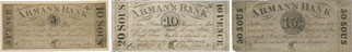 Billets de la banque de la Arman's Bank de 1837