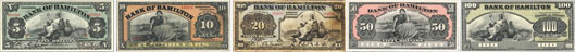 Billets de la Bank of Hamilton de 1909