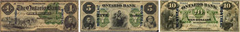 Ontario Bank banknotes of 1870