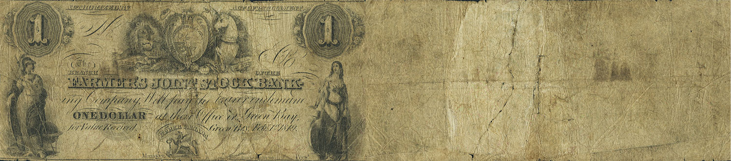 1 dollar 1849 - Farmers' Joint Stock Banking Company banknotes