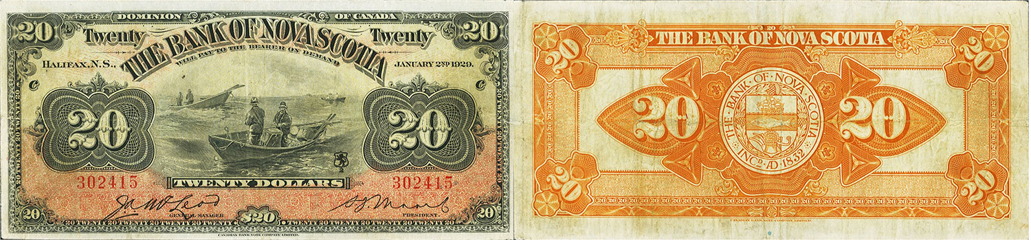 20 dollars 1929 - Bank of Nova Scotia banknotes