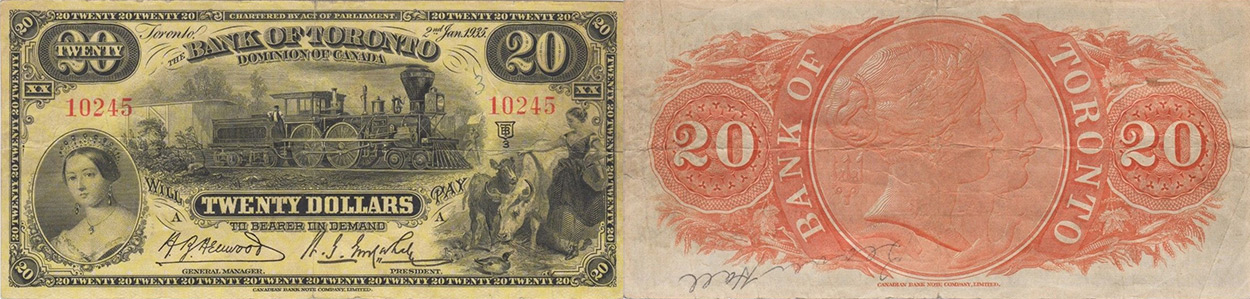 20 dollars 1935 - Bank of Toronto banknotes