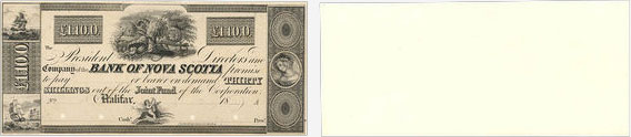 1 livre 1852 - Bank of Nova Scotia banknotes