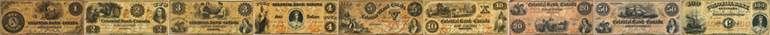 Colonial Bank of Canada banknotes of 1859