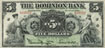 Billets de la Dominion Bank de 1905