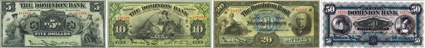 Billets de la Dominion Bank de 1925