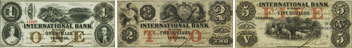 Billets de l'International Bank of Canada de 1858