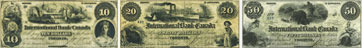 International Bank of Canada banknotes of 1859