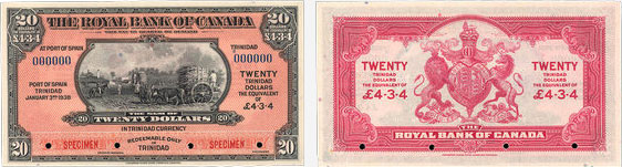 Billet de 20 dollars 1938 de la Royal Bank of Canada