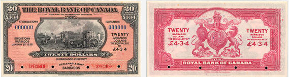20 dollars 1938 - Royal Bank of Canada banknotes