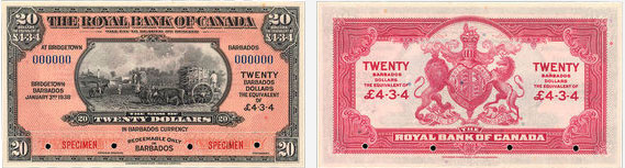 Billet de 20 dollars 1938 de la Royal Bank of Canada