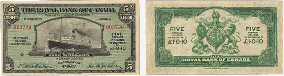 Billet de 5 dollars 1938 de la Royal Bank of Canada