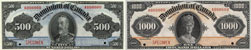 Dominion of Canada 1925 banknotes