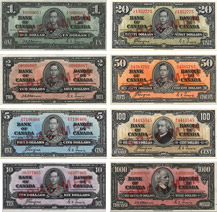 Canadian banknotes of 1937