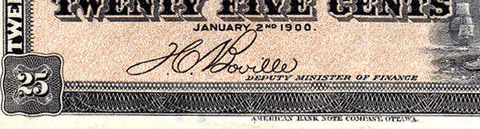 25 cents 1900 - Dominion of Canada - Boville