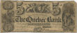 Quebec Bank banknotes of 1854