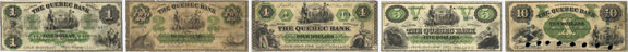 Quebec Bank banknotes of 1863