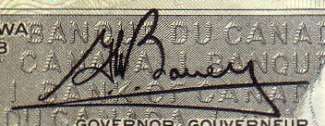 G.K. Bouey - Signature sur les billets du Canada