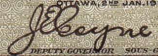 James Coyne - Signature on canadian banknote