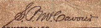 S.P. McCavour - Signature on canadian banknote