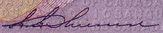 G.G. Thiessen - Signature on canadian banknote