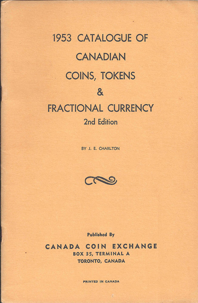 Catalogue of Canadian Coins, Tokens & Fractional Currency 1953