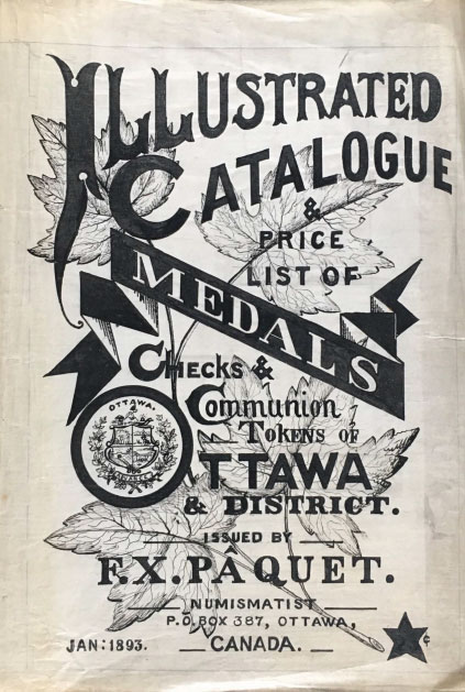 Illustrated Catalogue & Price List of Medals Checks & Communion Tokens of Ottawa & District