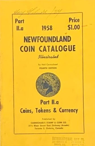 Newfoundland Coin Catalogue 1958