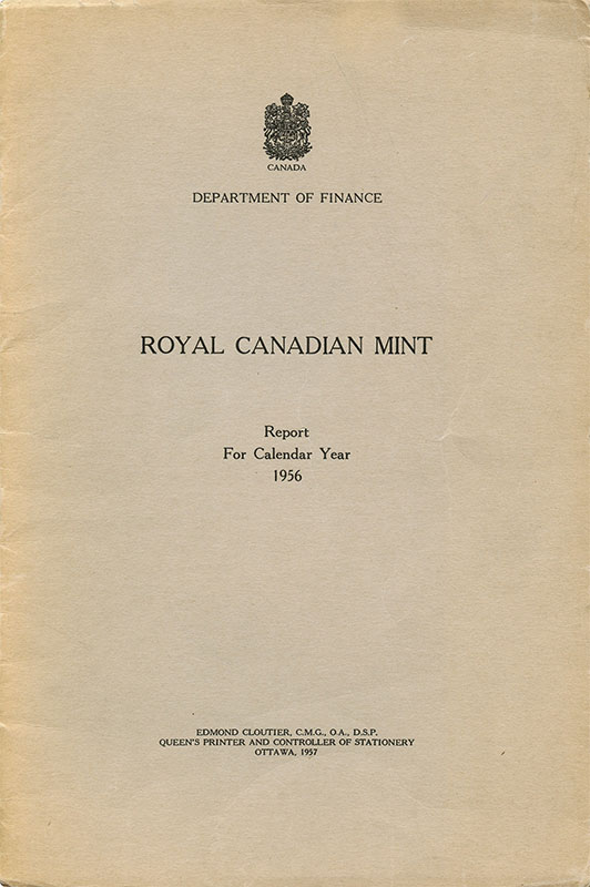 Royal Canadian Mint Annual Report 1956