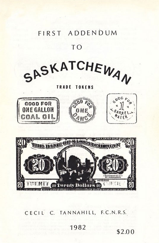 Saskatchewan Trade Tokens First Addendum
