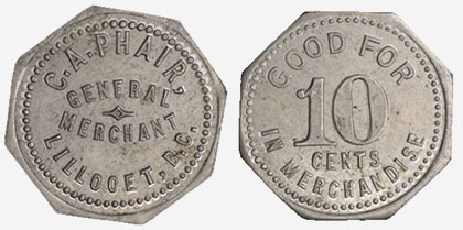 C.A. Phair - Lillooet - 10 cents