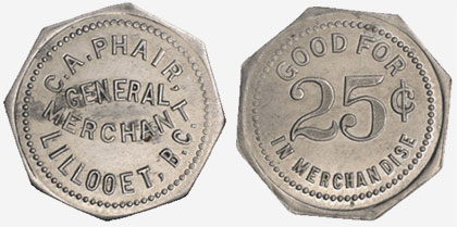 C.A. Phair - Lillooet - 25 cents