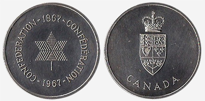 Confédération - Canada - 1867-1967 - Silver