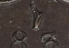 Counterfeit - 1/2 penny 1382