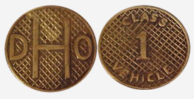 Small squares - Toll token - Department of Highway - Ontario