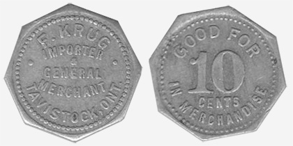 F. Krug - Tavistock - Importer and general merchant - 10 cents