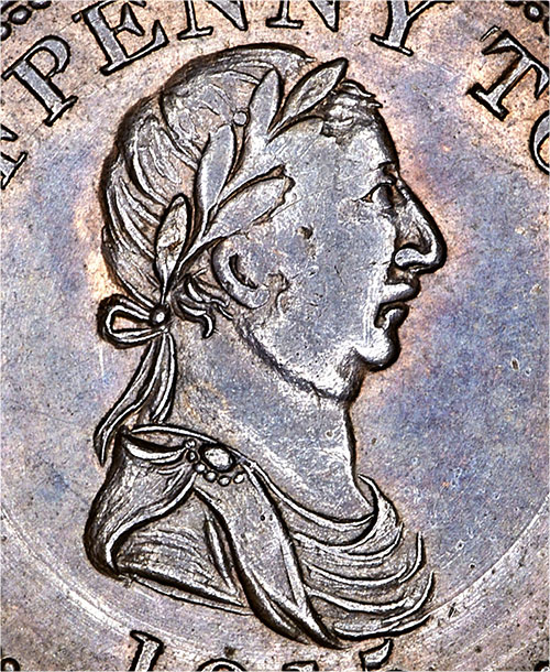 Genuine British Copper - 1/2 penny 1815