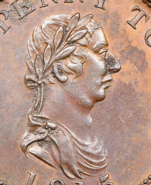Genuine British Copper - 1/2 penny 1815