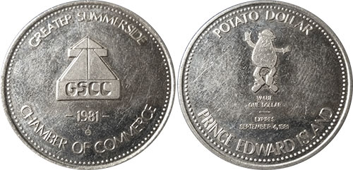 Greater Summerside Chamber of Commerce Potato Dollar Token