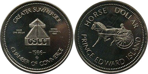 Greater Summerside Chamber of Commerce Horse Dollar 1986 Token