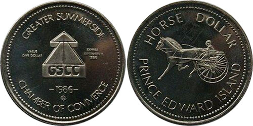 Greater Summerside Chamber of Commerce Horse Dollar 1986 Token